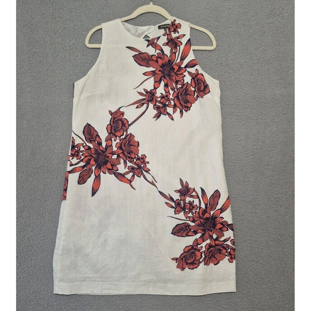 Tommy Bahama Women's Sleevless Lavatera Leis Linen Floral Print Dress Medium